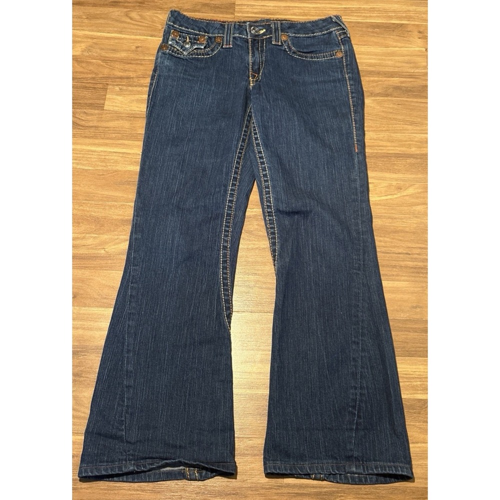 True Religion Joey Big T Flared Jeans Blue Size 30 Made in USA